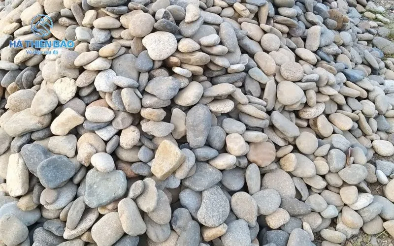 4 loại đá tự nhiên lát sân hoàn hảo cho tiểu cảnh sân vườn 2 Đá lát sân vườn dạng cuội mang vẻ đẹp hoang sơ, mộc mạc
